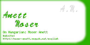 anett moser business card